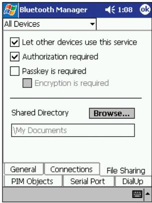 BELKIN CARTE ADAPTATEUR PDA BLUETOOTH™ #F8T020FR - « Transmission power for this group » (Puissance de transmission pour ce groupe) - 1