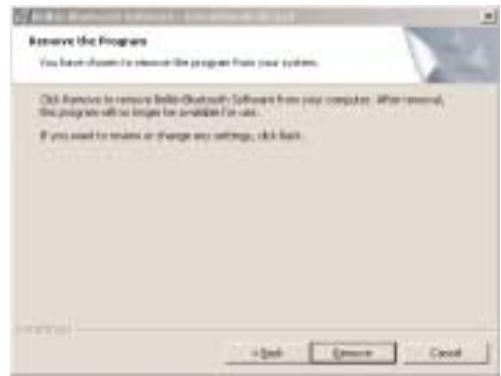 BELKIN CARTE PC BLUETOOTH F8T002FR #F8T002FR - DISINSTALLAZIONE DEL SOFTWARE (CONTINUA) - 1
