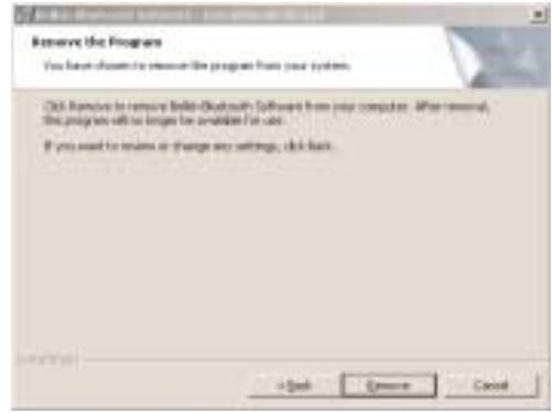 BELKIN CARTE PC BLUETOOTH™ F8T002FR #F8T002FR - DÉSINSTALLATION DU LOGICIEL - 2