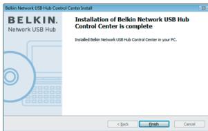 BELKIN HUB USB RÉSEAU #F5L009EA - Installing the Software - 6