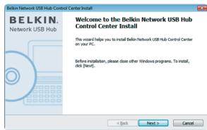 BELKIN HUB USB RÉSEAU #F5L009EA - Installieren der Software - 2