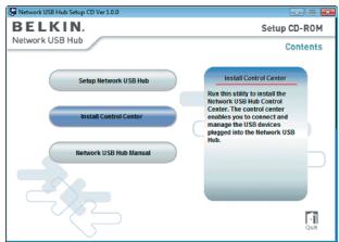 BELKIN HUB USB RÉSEAU #F5L009EA - BELANGRIJK: Als u de software Niet installeert op uw computer, doet de hub het Niet. - 1