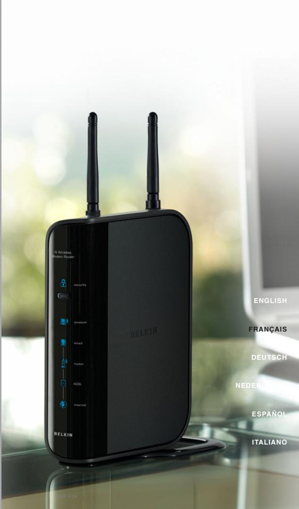 BELKIN MODEM ROUTEUR SANS FIL N #F5D8636ED4A - Manuel de l'utilisateur - 1