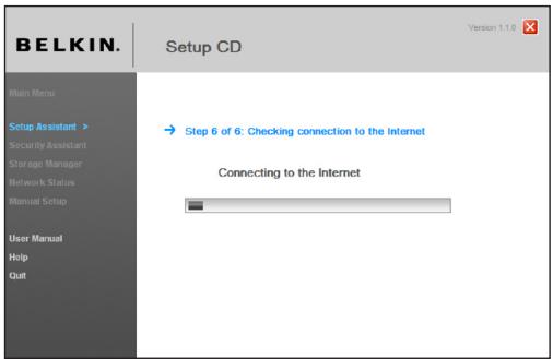 BELKIN MODEM ROUTEUR SANS FIL N #F5D8636ED4A - Écran de progression - 1