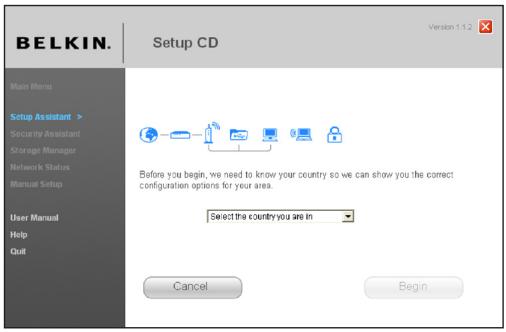 BELKIN MODEM ROUTEUR SANS FIL N #F5D8636ED4A - Choisir le pays - 1