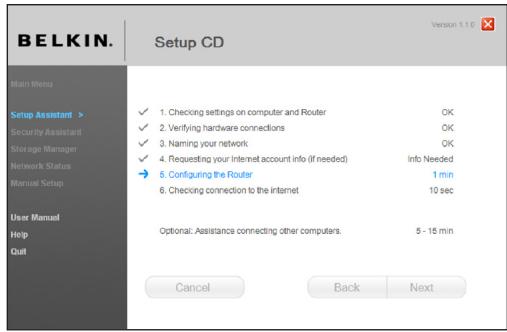 BELKIN MODEM ROUTEUR SANS FIL N #F5D8636ED4A - Configuration du routeur. - 1