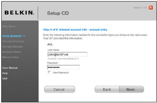 BELKIN MODEM ROUTEUR SANS FIL N #F5D8636ED4A - Recherche des informations relatives à votre compte Internet (si besoin). - 2