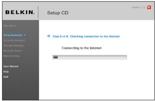 BELKIN MODEM ROUTEUR SANS FIL N #F5D8636ED4A - Verification de la connexion à Internet. - 1