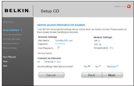 BELKIN MODEM ROUTEUR SANS FIL N #F5D8636ED4A - Dépannage - 1