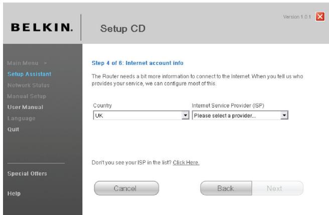 BELKIN MODEM-ROUTEUR SANS FIL G - Recherche des informations relatives à votre compte Internet (si besoin). - 1