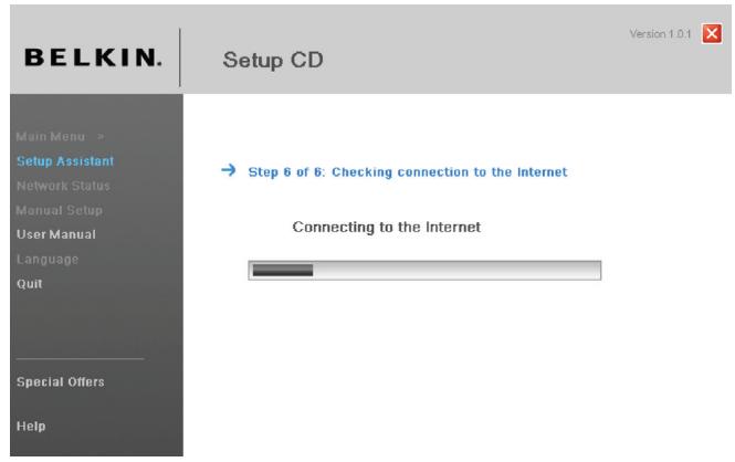BELKIN MODEM-ROUTEUR SANS FIL G - Verification de la connexion à Internet. - 2