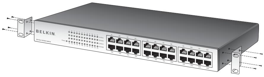 BELKIN SWITCH 10/100 À 24 PORTS #F5D5131EA24 - Colocacion en un bastidor de 19 pulgadas - 1