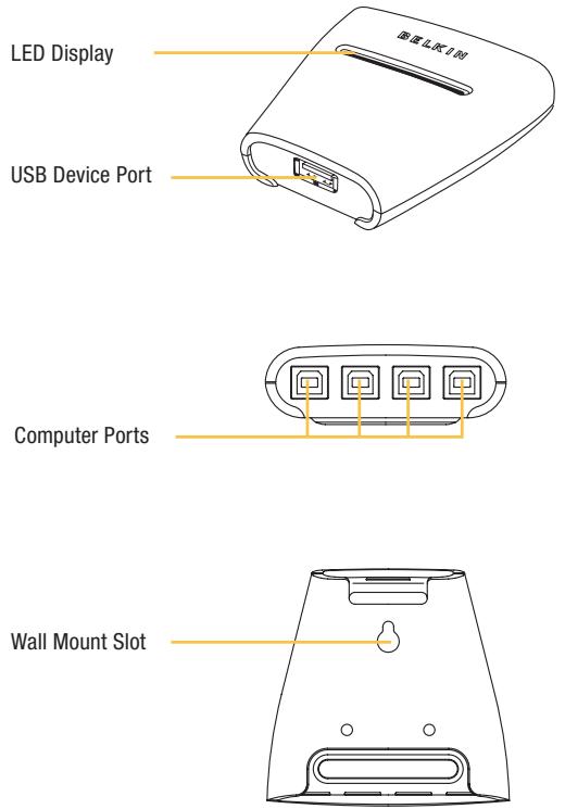 BELKIN SWITCH POUR PÉRIPHÉRIQUES USB 4X1 #F1U401EA - System Requirements - 1
