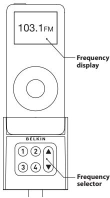 BELKIN TUNEBASE FM TRANSMETTEUR POUR IPOD NANO 2G #F8Z136EABLK - Using the TuneBase FM Transmitter - 1