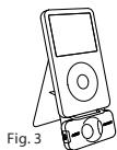 BELKIN TUNETALK STEREO POUR IPOD AVEC VIDÉO #F8Z082EABLK - Cómo configurar el TuneTalk estéreo y iPod video con el soporte compacto - 4