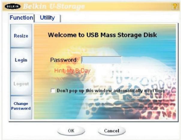 BELKIN USB 2.0 FLASH DRIVE - Using the Software (Belkin U-Storage) On Windows Platform - 1