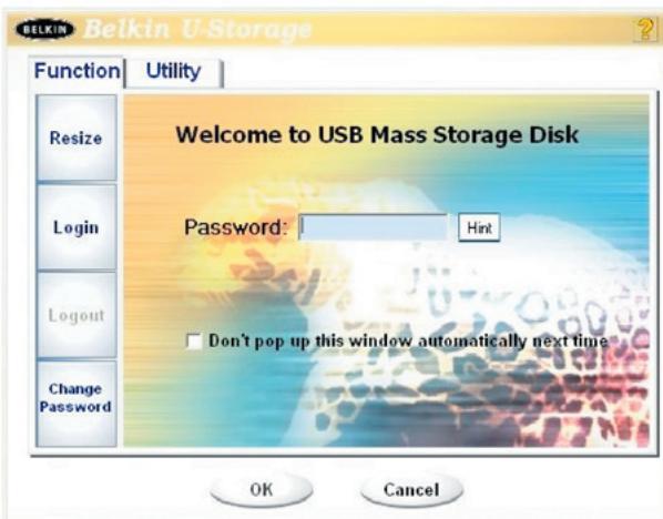 BELKIN USB 2.0 FLASH DRIVE - Verwenden der Software (Belkin U-Storage) auf Windows-Plattformen - 3