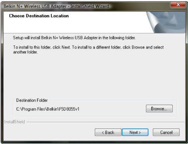 BELKIN ADAPTATEUR USB SANS FIL N - Installation sous Windows Vista - 3