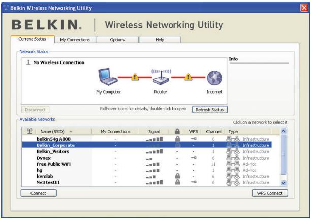 BELKIN ADAPTATEUR USB SANS FIL N - Accès à l'Utilitaire réseau sans fil à partir de la barre des tâches Windows - 2