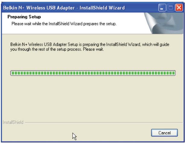 BELKIN ADAPTATEUR USB SANS FIL N F5D8055ED - Procedure d'installation pour les systèmes d'exploitation Windows autres que Windows Vista - 2