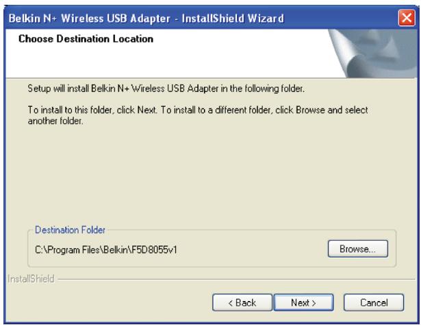 BELKIN ADAPTATEUR USB SANS FIL N F5D8055ED - Procedure d'installation pour les systèmes d'exploitation Windows autres que Windows Vista - 3
