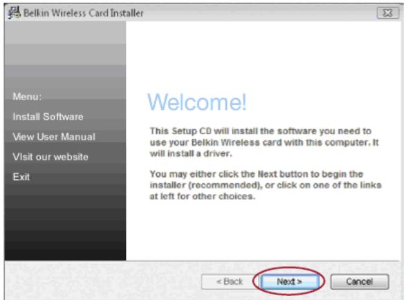 BELKIN ADAPTATEUR USB SANS FIL SURF F7D1101ED - Procédure d'installation sous Windows XP - 1