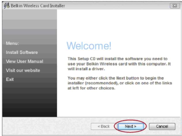BELKIN ADAPTATEUR USB SANS FIL SURF F7D2101ED - Installation sous Windows Vista et 7 - 1