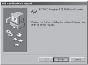 BELKIN CARTE IEEE 1394 FIREWIRE® PCI #F5U502EA - Installation du pilote pour Windows 98 SE - 6