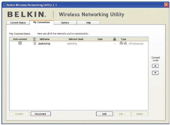 BELKIN CARTE RÉSEAU SANS FIL G MODE HAUT DÉBIT POUR ORDINATEUR DE BUREAU F5D7001FR - Création de profils réseau sans fil - 1
