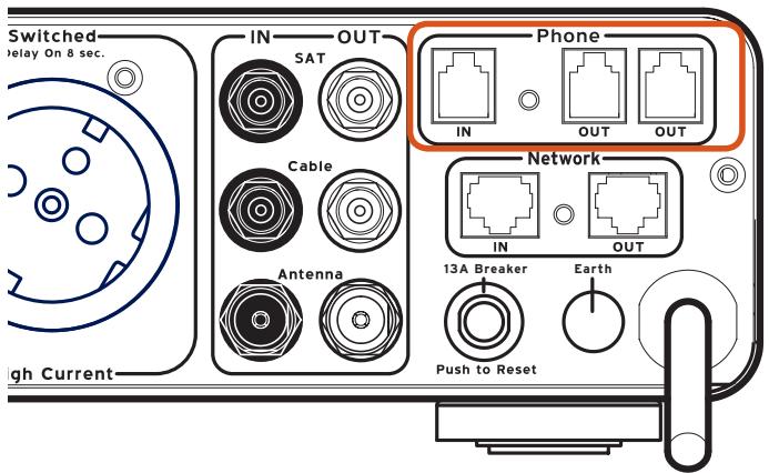 BELKIN CONSOLE D'ALIMENTATION POUR HOME CINÉMA PUREAV PF30 #AP20500EX3M - Raccorder la ligne vidéo à la carte/téléphonique - 1