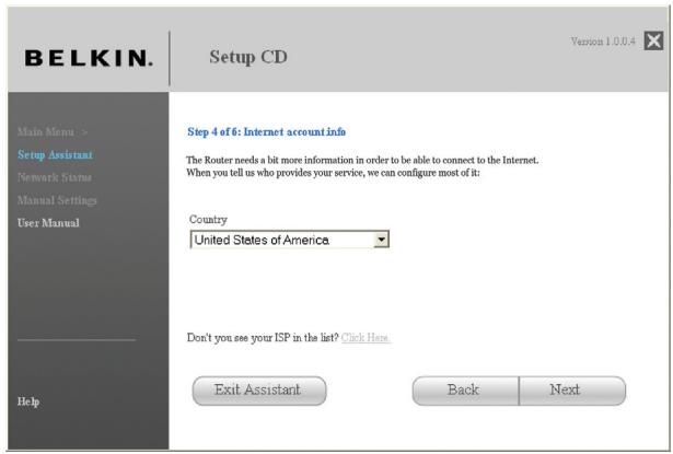 BELKIN F6D4230-4 - Recherche des informations relatives à votre compte Internet (si besoin). - 1