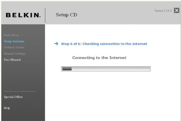 BELKIN F6D4230-4 - Verification de la connexion à Internet. - 1