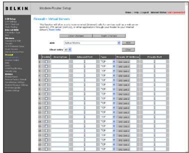 BELKIN MODEM-ROUTEUR SANS FIL N+ - Configuration des paramètres de retransmission interne - 1