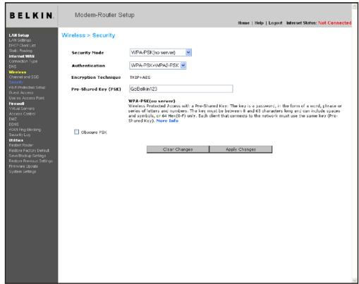 BELKIN MODEM-ROUTEUR SANS FIL N+ - Configuration requise pour le WPA2 - 1