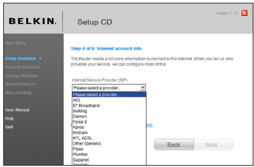 BELKIN MODEM-ROUTEUR SANS FIL N+ - Recherche des informations relatives à votre compte Internet (si besoin). - 1
