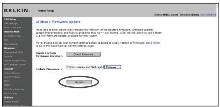 BELKIN MODEM-ROUTEUR SANS FIL N1 VISION #F5D8632FR4A - Mise à jour du micrologiciel du routeur - 3