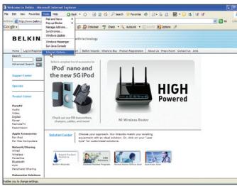BELKIN MODEM-ROUTEUR SANS FIL N1 VISION #F5D8632FR4A - Microsoft® Internet Explorer 4.0 ou version ultérieure - 1