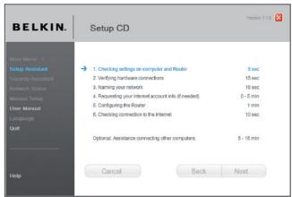 BELKIN MODEM-ROUTEUR SANS FIL N1 VISION #F5D8632FR4A - Écran de confirmation - 1