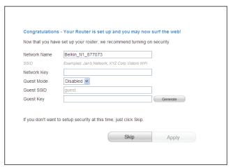 BELKIN MODEM-ROUTEUR SANS FIL N1 VISION #F5D8632FR4A - Étape 2 Configuration du routeur - Configuration Plug-and-Play du routeur - 8