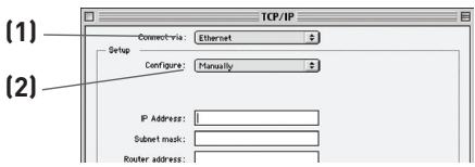 BELKIN MODEM-ROUTEUR SANS FIL N1 VISION #F5D8632FR4A - Configuration manuelle des paramètres réseau sous Mac OS jusqu'à 9.x - 1