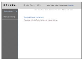 BELKIN MODEM-ROUTEUR SANS FIL N1 VISION #F5D8632FR4A - Étape 2 Configuration du routeur - Configuration Plug-and-Play du routeur - 7