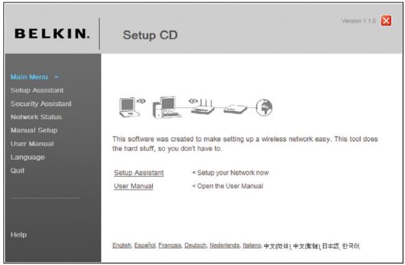 BELKIN MODEM-ROUTEUR SANS FIL OPTIMISÉ #F6D4630ED4A - Étape 2 : Configuration du routeur – Exécutez l'assistant d'installation - 1