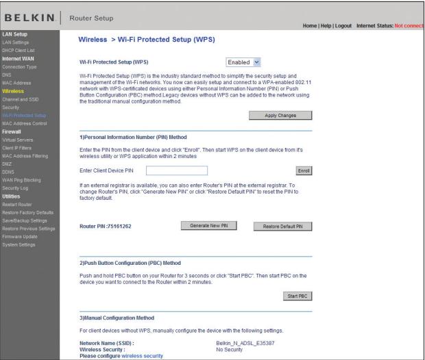 BELKIN MODEM-ROUTEUR SANS FIL OPTIMISÉ #F6D4630ED4A - Utilisation du Wi-Fi Protected Setup - 1