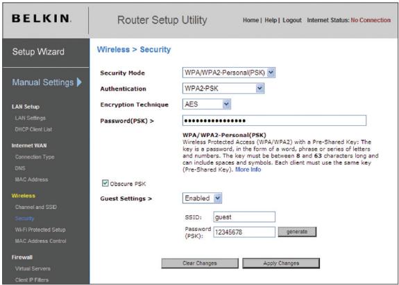 BELKIN N1 VISION WIRELESS MODEM ROUTER - Configuration de l'accès invité - 1