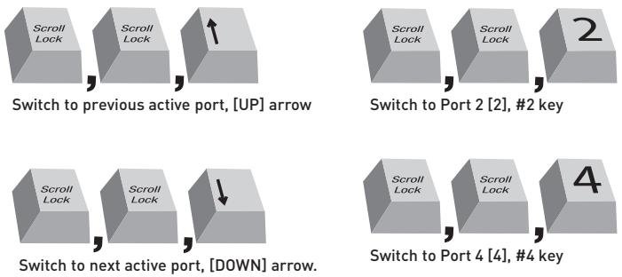 BELKIN OMNIVIEW E SERIES KVM SWITCH - Selecting a Computer Using Keyboard Hot-Key Commands - 1