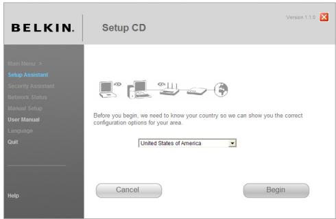 BELKIN ROUTEUR SANS FIL G #F5D7234ED4 - Étape 2: Configuration du routeur - Executez l'assistant d'installation - 2