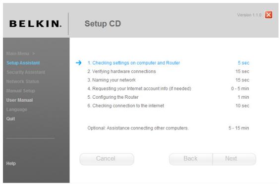 BELKIN ROUTEUR SANS FIL G #F5D7234ED4 - Vérification des paramètres - 1