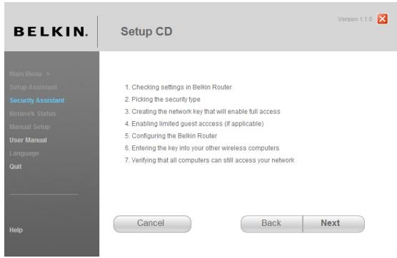 BELKIN ROUTEUR SANS FIL G #F5D7234ED4 - Choix d'un type de sécurité - 1