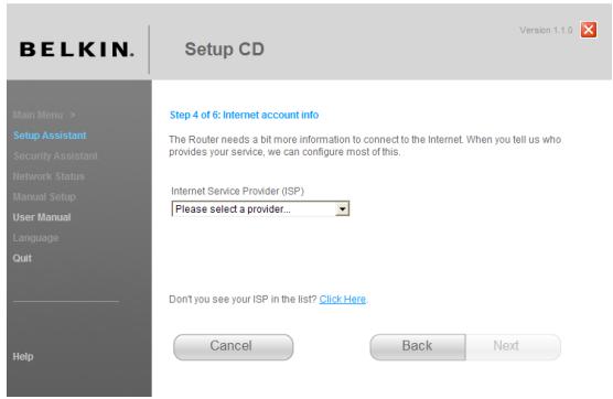 BELKIN ROUTEUR SANS FIL G #F5D7234ED4 - Recherche des informations relatives à votre compte Internet (si besoin). - 1