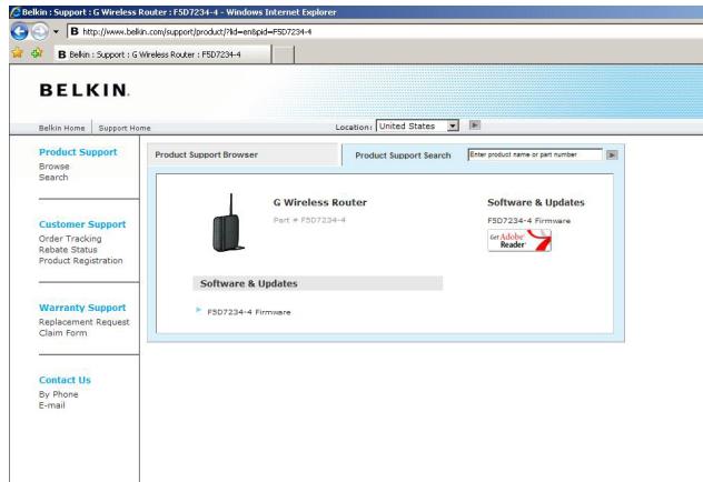 BELKIN ROUTEUR SANS FIL G #F5D7234ED4 - Recherche d'une nouvelle version du micrologiciel - 1
